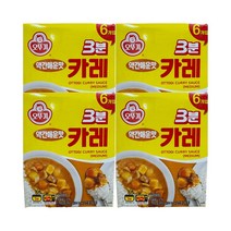 오뚜기 3분 카레 약간매운맛 24개 1박스, 1200g, 4개