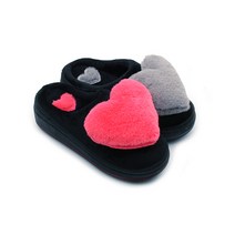 에스큐에스샵 빅하트 포인트 털실내화 털슬리퍼 여성슬리퍼 키높이 겨울슬리퍼 - HL001 하트슬리퍼