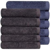 다주타올 10장 두꺼운 호텔수건 40수 코마사 200g, 챠콜그레이, 클래식블루