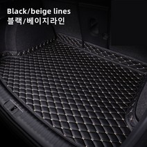 Ecool 벤츠 트렁크매트 트렁크커버 A B C E S 클래스 CLA CLS SLC SLK AMG GT, 1 블랙/베이지 라인, C-클래스 W206(22년~현재)
