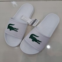 편집샵 에스마켓 라코스테 CROCO 슬라이드 119 1 7-37CMA0018-082 화이트그린