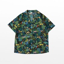 여자 하와이안 셔츠 여름 반팔 빈티지 오버핏 셔츠 상의 hawaiian shirt for beach KB0067