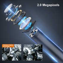 누수탐지기 배관 내시경 카메라 산업용 2MP 1080P 3.9mm 5 인치 IPS 스크린 와이파이 CMOS 보어스코프 검, 03 5m_04 8mm single lens