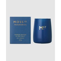 모스 세인트 향수 샌달우드 & 씨 솔트 라지 소이 캔들 - 320g, One Size