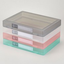 무무 A4 인덱스 화일케이스 40형 40mm 투명 클리어 레고 정리 파일 박스, 그린