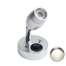 항해등 선박 라이트 DC12V 3W 3000K 따뜻한 흰색 LED 스팟 독서 등 RV 침대 옆 보트 램프 벽 캠프 트레일, 07 silver 4000k