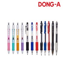 동아연필 동아 Q노크 P노크 볼펜 중성펜 볼펜심, 1개, Q노크 핑크(0.4mm 검정심)