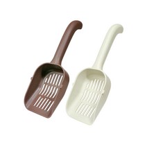 동동이네 고양이 화장실 스쿱 깔끔한 배변처리 위생용품 삽 편한 그립감 가벼운 배변용품 아이캣 모래삽 택1, 브라운