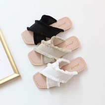 홍당무 멜라니 크로스 뮬슬리퍼 3color 1.6cm