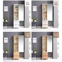 슬라이딩 전신거울 도어 수납 화장대 로맨틱화장대 심플한화장대 자취화장대 모던심플스타일 화장품정리, 고무나무