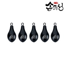 물방울 블랙 봉돌 벌크 문어 쭈꾸미 갑오징어 채비 낚시, 12호(5개입)