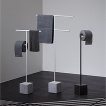 타월걸이대 수건 화장지 걸이 모던 깔끔한 욕실 화장실 샤워실 호텔 인테리어, 화이트