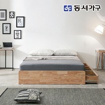 동서가구 네오 이브 고무나무원목 무헤드 퀸 침대프레임 NES375, 단품