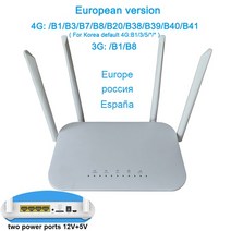 와이파이 증폭기 공유기 인터넷 LTE CPE 4G 라우터 SIM 카드 핫스팟 CAT4 32 사용자 RJ45 WAN LAN 무선 모뎀, [01] Europe versionLC117