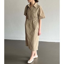 [민스타일] 카라 아노락 원피스 바스락원피스