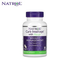 나트롤 Carb 인터셉트 Phase 2 1000mg 120캡슐 크로뮴 흰강낭콩 2인산칼슘 웨이트 매니지먼트, 2개, 120정