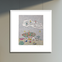 [그림닷컴] 제주생활의 중도 (99 Editions) gray golf 이왈종 판화, 그림만주문(액자X)