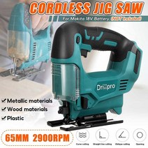 그라인더 체인톱 충전식 소형 전기톱 엔진톱 원형톱 목공 벌목 정원 가지치기용 Drillpro 21v 65mm 무선 퍼즐 다기능 휴대용 지그 makita 18v 배터리 용, 협력사, 65mm 2900rpm