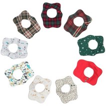 베베띵 마카롱 겨울 턱받이 아기침받이 면턱받이 오가닉 3중지 턱받이, 겨울동화/Free