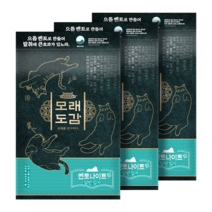 모래도감 벤토나이트 일반입자 무향 6kg 3포 고양이 모래, 단품