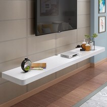 거실장TV 벽 셋톱박스 선반 벽 벽 벽걸이 페인트 굽는 일자형 거실 벽면 작은 벽걸이 TV 캐비닛 70번 WG Z, 120 * 24 * 2.5 블랙