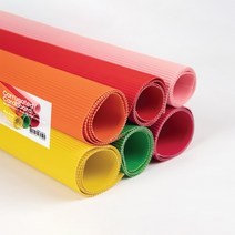 PaperPhant 컬러 골판지 Corrugated Cardboard, 50cm X 35cm(4절) 6컬러 (A타입) 12매