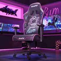 오풍 e스포츠의자 C3 인체공학 남녀가정용시트 오래앉기게임전용 롤챔스 가성비게이밍추천 아프리카 비제이 유튜버 배그 할때편한 롤 고급형 컴퓨터 체어 BJ 프로, 나일론발, 회전식 승강손잡이, [오리지널 그래피티 먹물자수] C3-현영 스탠다드