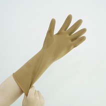 백화상점 천연 라텍스 고무장갑 5개입, 웜브라운(5개입), M, 5개