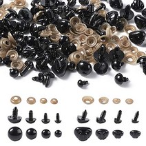 300 개 세트 블랙 플라스틱 꿰매어 콧수염 봉제 동물 곰 개 테디 베어 인형 부품 와셔가있는 수제 인형 제작 봉제 수공예 공예 소재 DIY 핸드 메이드 바늘 펠트 공작