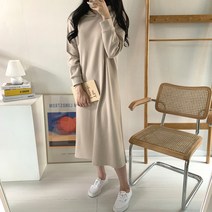 [자체제작] 앤 후드 롱 원피스