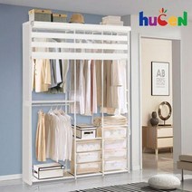 휴센 골드 1500RS 롤스크린+측판형 행거/드레스룸/특가/원룸옷장/무배, 골드 1500+무지롤+측판