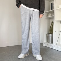 남자 사계절 스판 롱기장 와이드 트레이닝 밴딩 팬츠(2COLOR)