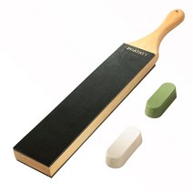 POATATY 가죽 스트로프 패들 56.7g2온스 폴리싱 컴파운드 35.6cm14인치 x 5.1cm2인치 샤프닝 및 호닝용 칼 스트레이트 면도기 목각 끌 USA 미국