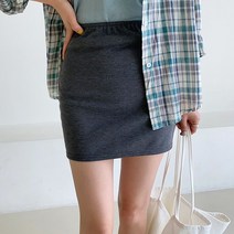 코코블랑 속밴딩 H라인 미니 스커트