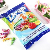 드롭 어소티드 소프트캔디 딸기/사과/체리/오렌지맛 - 봉지 1kg, 없음, 상세설명 참조