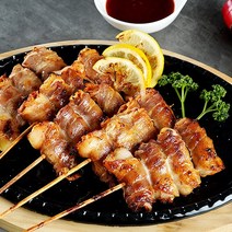 [KT알파쇼핑]삼겹김치말이꼬치 5꼬치+매운고추소스 120g, 단일상품_가공식품맛_상세페이지참조