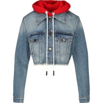 PALM ANGELS 팜엔젤스 후드 데님 재킷 블루레드