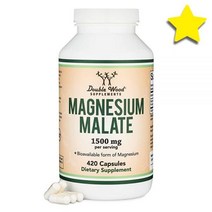 말산 말릭 애씨드 Malic Acid 마그네슘 Magnesium 캡슐 420개 1회 1500mg 말릭산 비건 더블 Wood