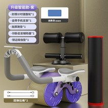 복륜 복근 휠 자동 리바운드 팔꿈치 지지대 남녀 복부운동 피트니스 장비, 퍼플 풀세트