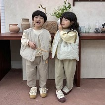 더베이지 단추배기바지