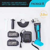 소형 전기 무선 유선 충전 그라인더 makita 18v 배터리 용 브러시리스 무선 앵글, 2 배터리 3.0a, 100mm