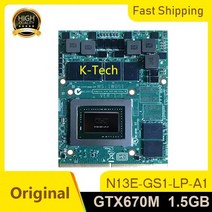 카드리더기 고품질 gtx670m 670m ms-1w051 n13e-gs1-lp-a1 gddr5 1.5gb mxm msi gt60 gt70 1762 노트북 비디오 그래픽 카드, 없음