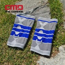 더코모드 범퍼형 무릎보호대 탄력성좋은 등산 헬스 런닝 농구 볼링 배구 십자인대 니슬리브 무릎밴드 무릎보온대, 그레이(L)(2개)