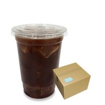 에코팩 98파이 16온스   평뚜껑 세트 PET 아이스컵, 2박스, 1000개