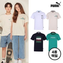 푸마키즈 PUMA NEW 푸마키즈 주니어 데일리 반팔티셔츠 4종 택1 A
