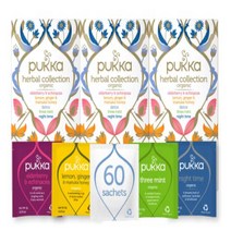 Pukka Tea Variety Pack Organic Herbal Tea Bags Five Flavors; Elderberry Echinacea Lemon Ginger, 1