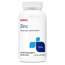 GNC 아연 징크 50mg 250타블렛, 1개, 기본