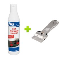 HG 인덕션 하이라이트 전용 청소세제, 1개, 인덕션 클리너 250ml + 스크래퍼