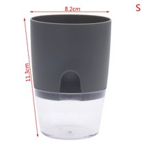 화분 받침대 선반 수제 2 겹 자체 급수 식물 화분 원형 정원 장식 200ml 1 개, 02 GYS