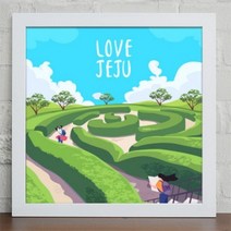 [바보사랑] iy576-제주스토리_인테리어액자, 프레임/타입:블랙/E-사진찍는여행객